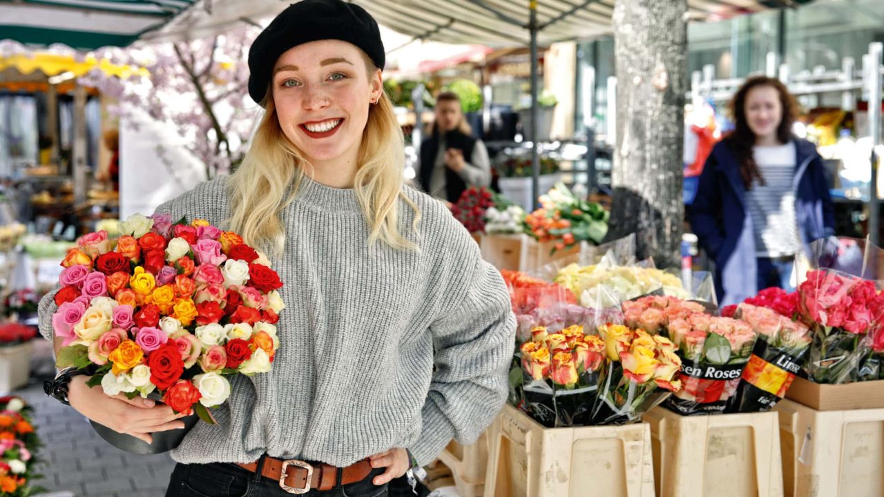 Verkaufsoffener Sonntag Hannover: Marktstand