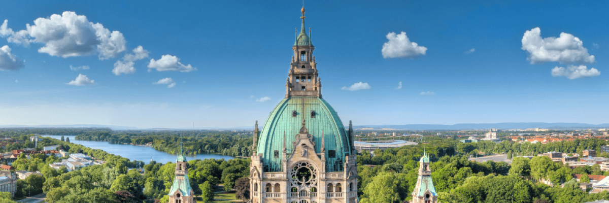 新市庁舎 Luftbild Neues Rathaus