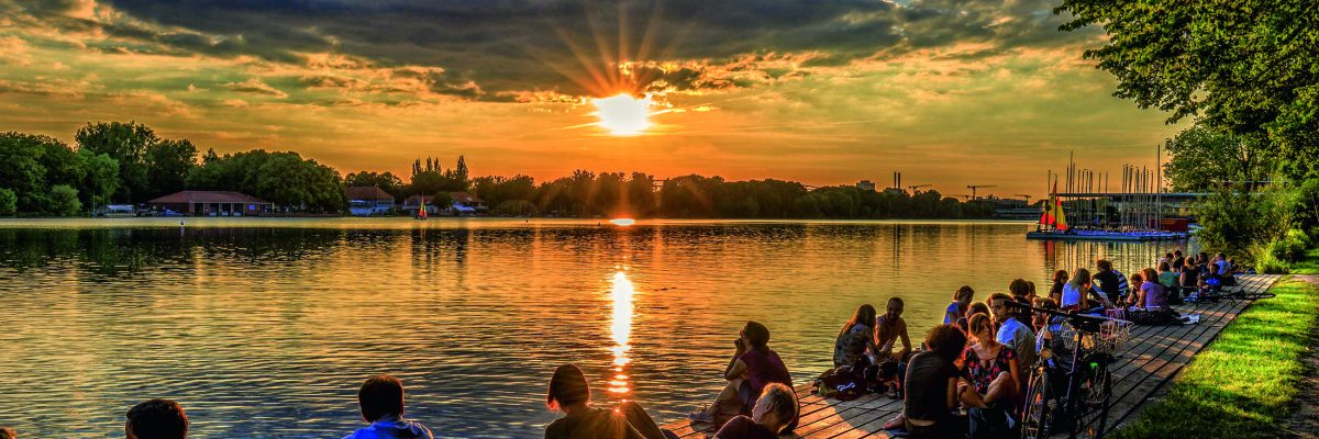 Maschsee – Patrick Graf FE Ansicht Maschsee mit Sonnenuntergang